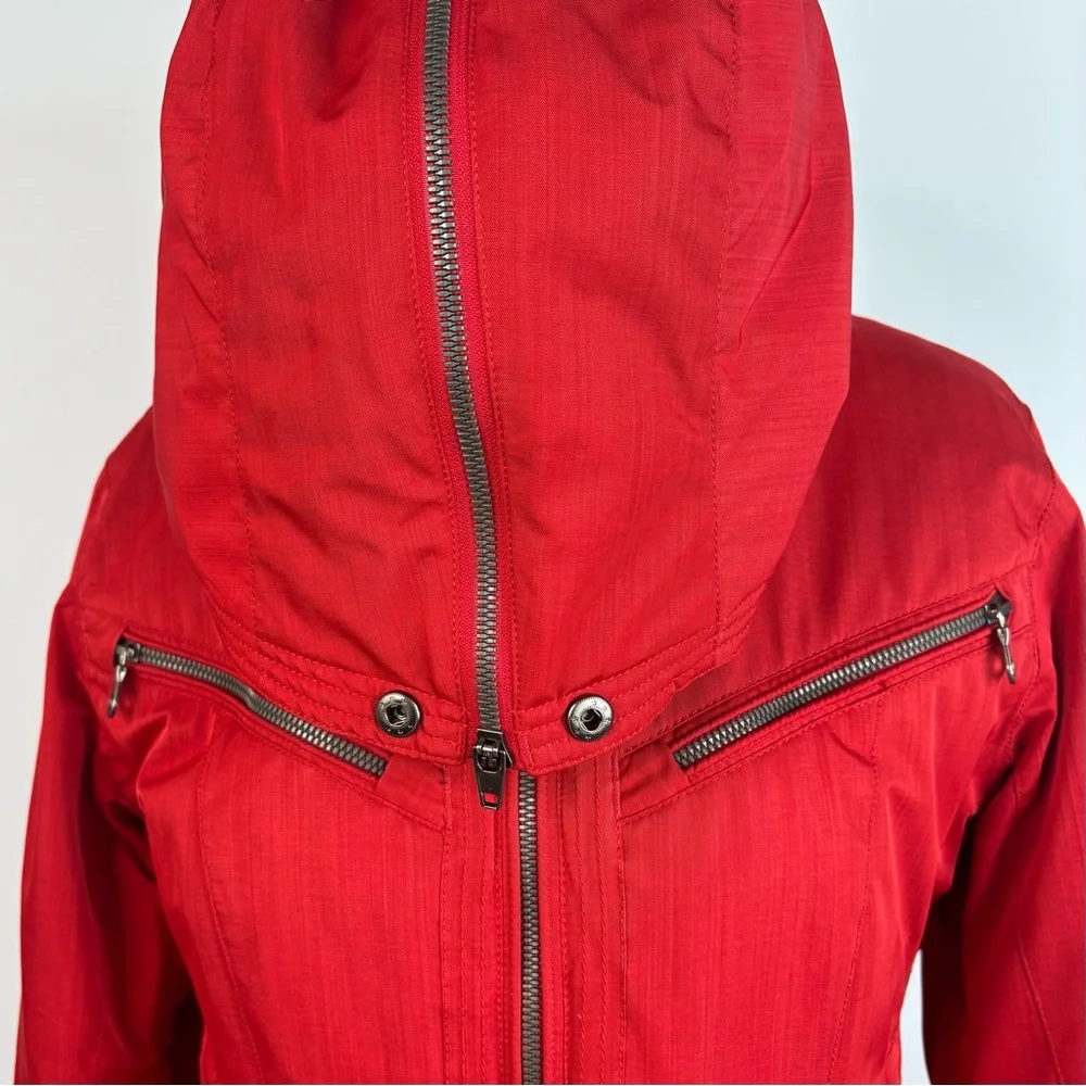 Vintage Ski Jacket Obermeyer Thinsulate Red Hooded Warm Snow Winter‎ Sports Coat